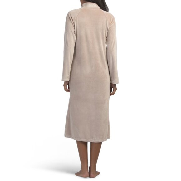 SOFTIES Coco Serenity Shear Mink Mandarin Collar Zip Robe - Picture 2 of 2